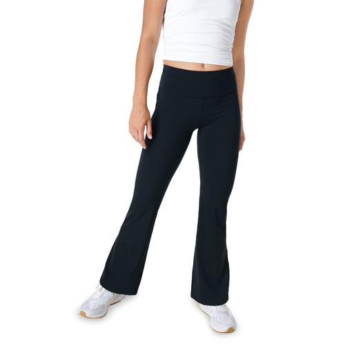High Waist Stretchy Fold Over Flared Yoga Pants Outfits With Textu