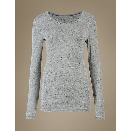 LADIES Marks & Spencer HEATGEN silver star Patterned Long Sleeve Thermal  Top M&S Winter SKI size 8 : : Fashion