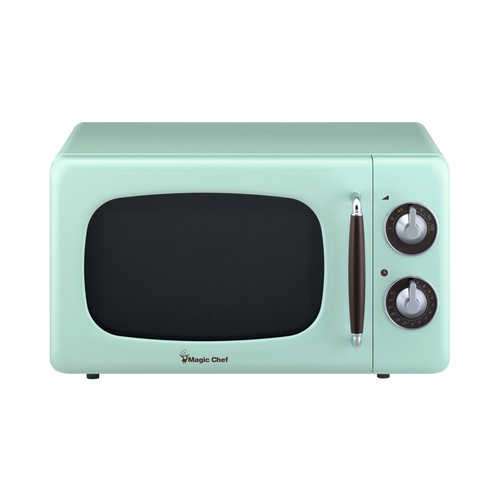 Galanz 700 Watt Mini Small Microwave Oven Countertop, 0.7 Cu.Ft, Pull Retro  Red