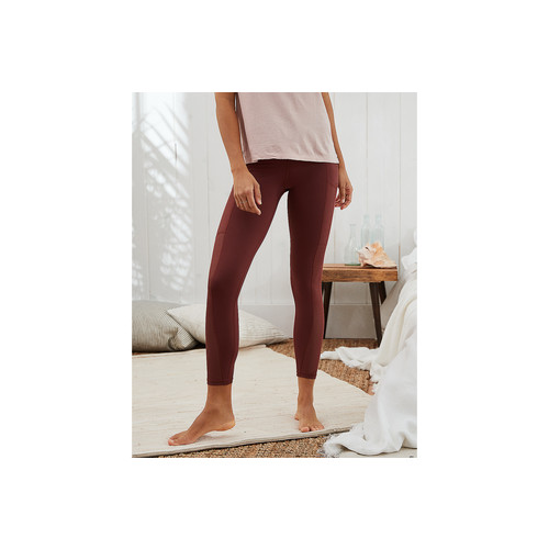 Aerie Chill Play Move Offline Leggings Size M 8/28 10/29 Red Burgundy  Heather