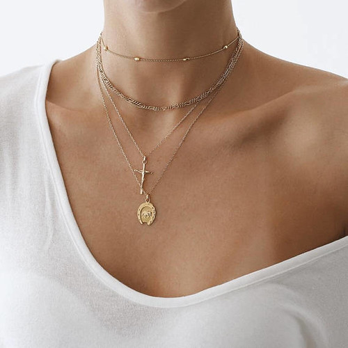 Boutique, Accessories, 4k Gold Plated Pendant Necklace Simple Cute  Necklaces For Women Dainty Layered