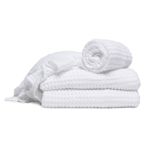 Buy Spa Waffle Terry Reversible Bath Towel, White – 500 GSM, 70x140 cm  Online in UAE (Save 27%) - Homes r Us